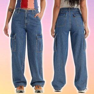 NWT LEVI'S '94 Baggy Mid Rise Vintage Fit Straight Leg Cargo Jeans Women Size 32